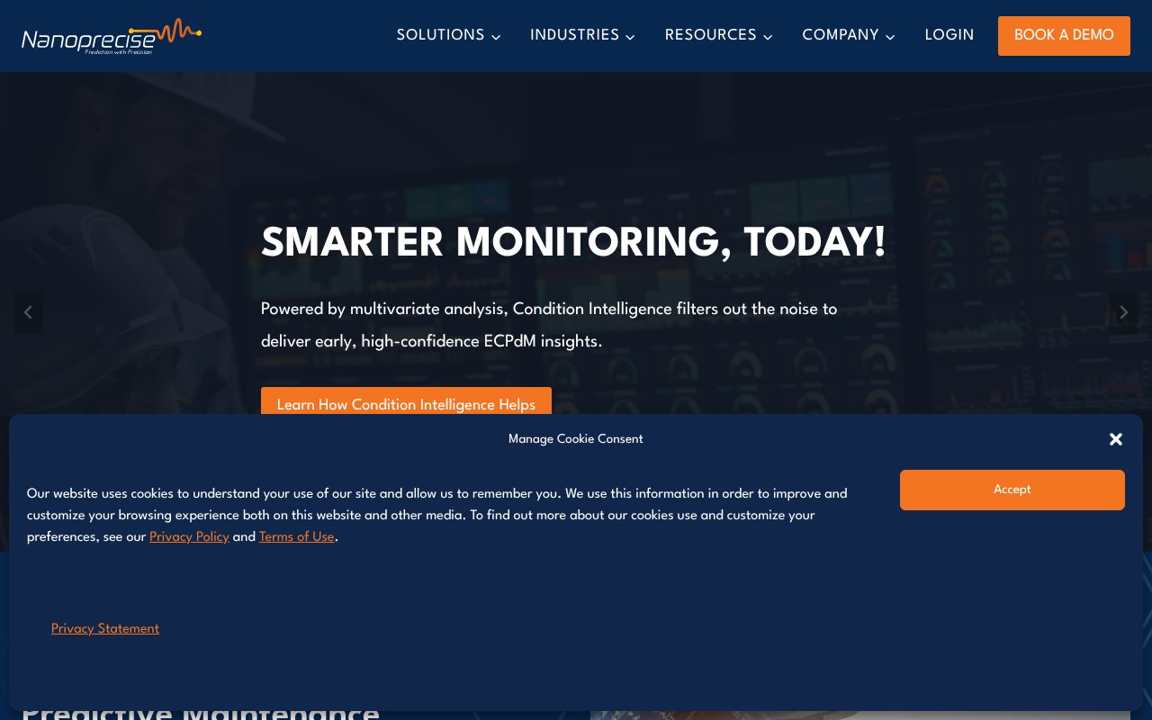 Screenshot of nanoprecise.io
