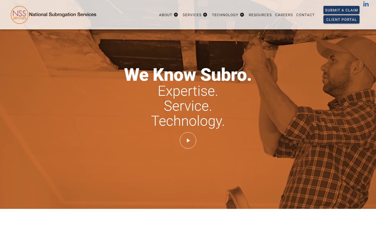 Screenshot of nationalsubrogation.com