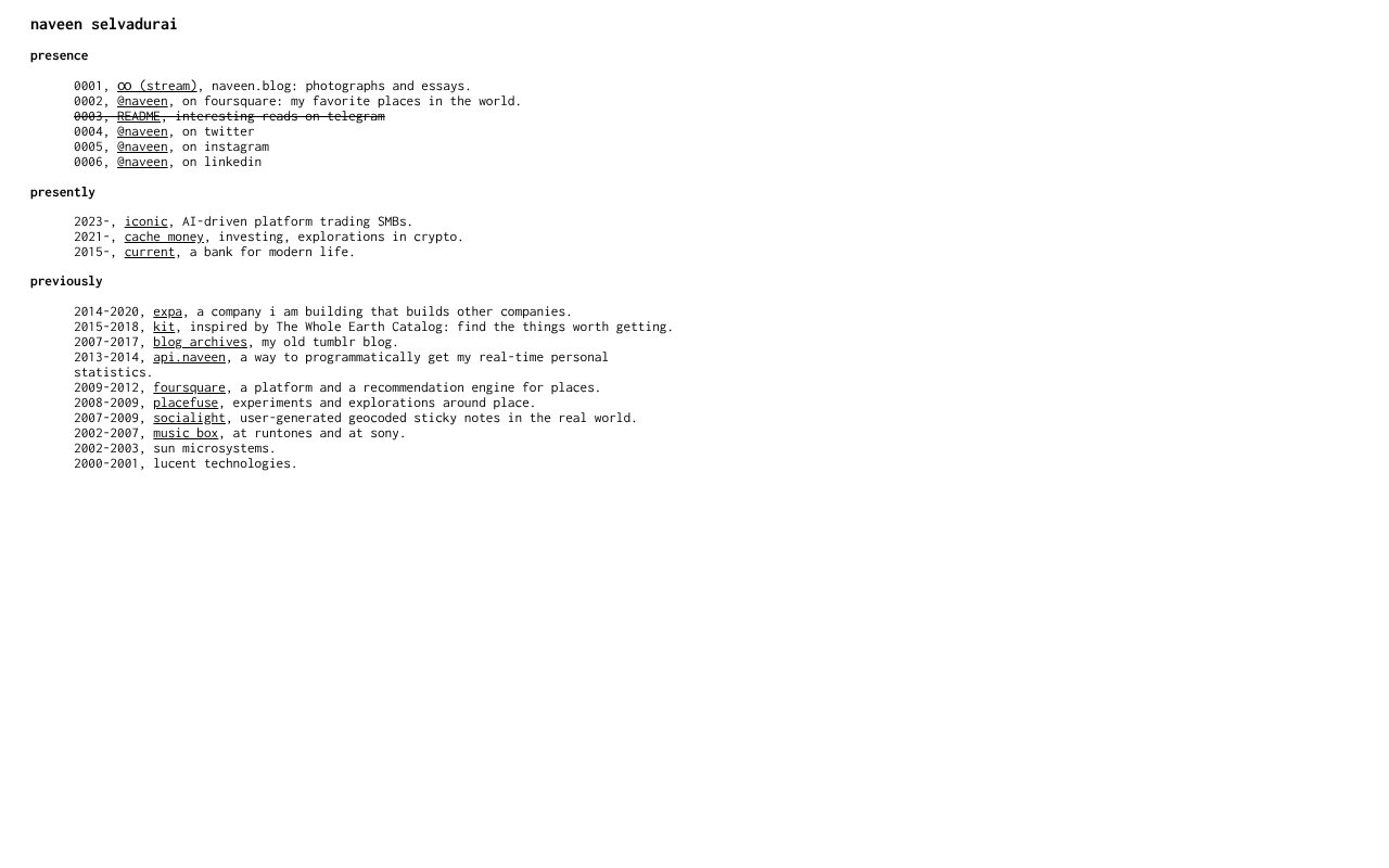 Screenshot of naveen.com