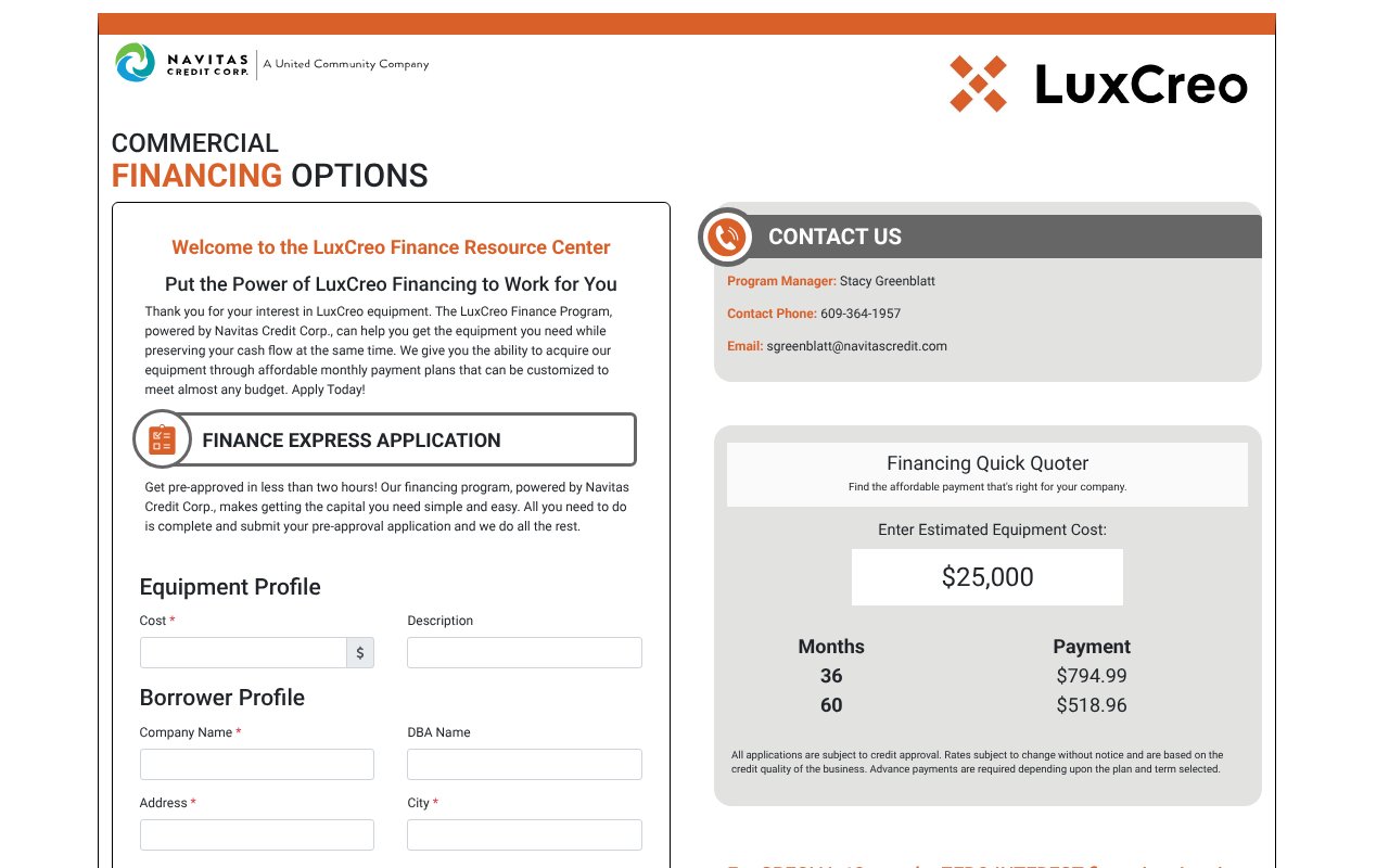Screenshot of navitascredit.com
