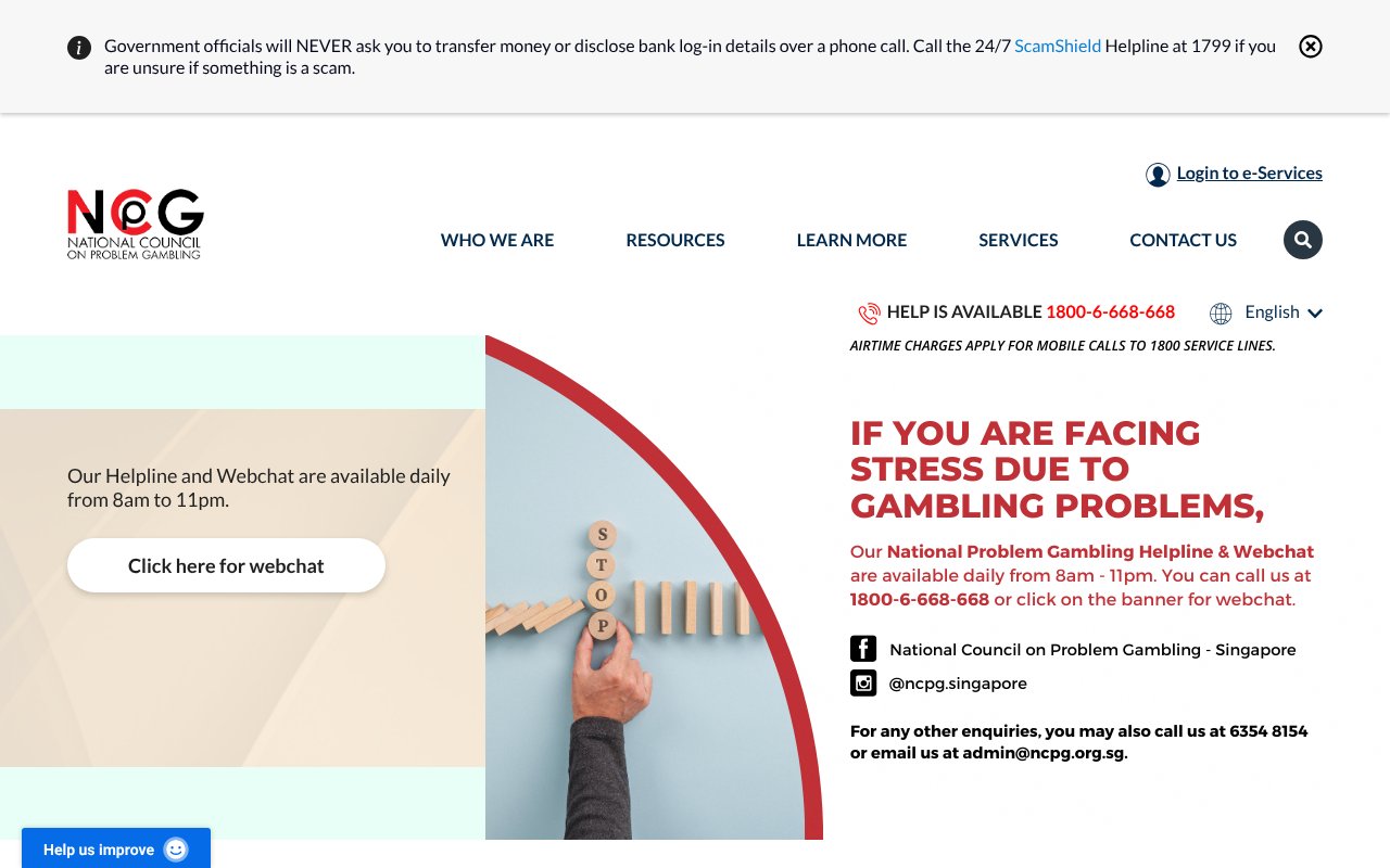 Screenshot of ncpg.org.sg