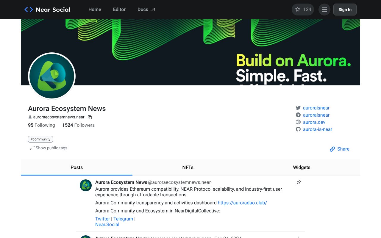 Screenshot of near.social