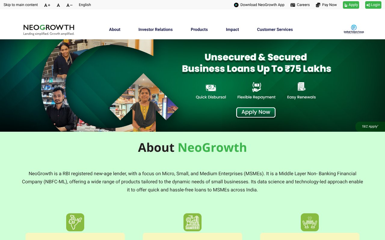 Screenshot of neogrowth.in