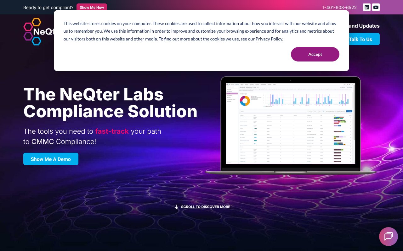 Screenshot of neqterlabs.com