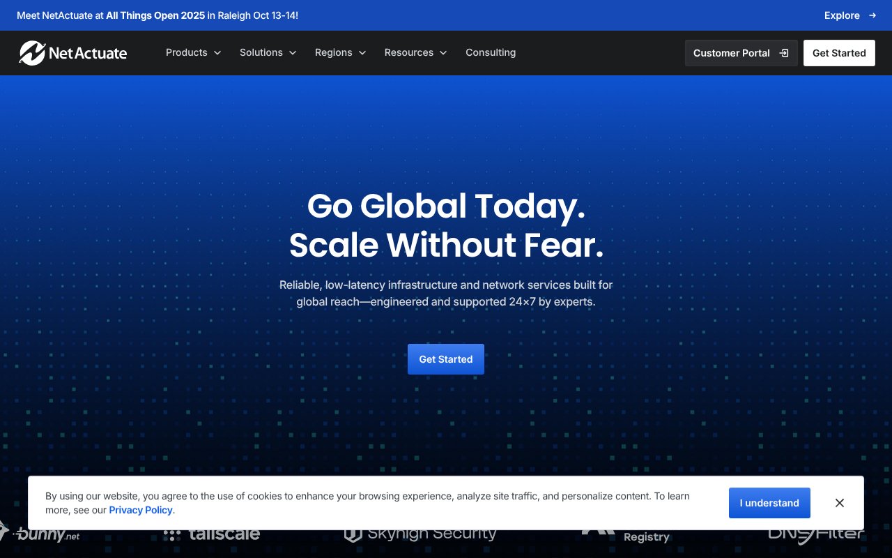 Screenshot of netactuate.com