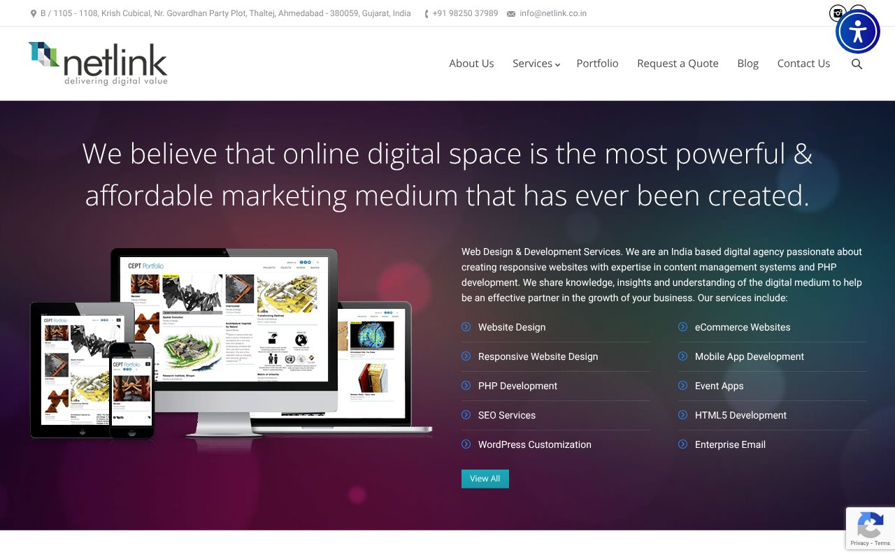 Screenshot of netlink.co.in