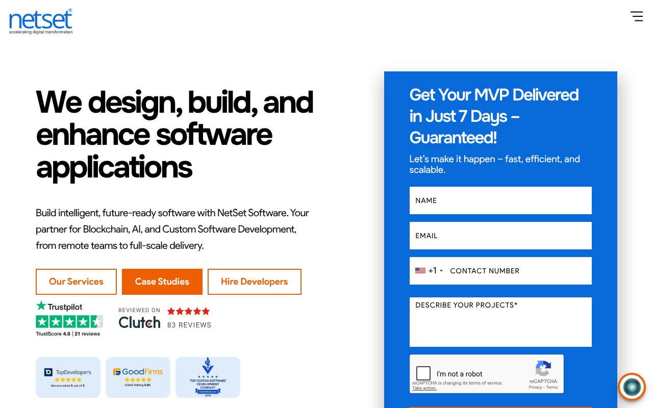 Screenshot of netsetsoftware.com