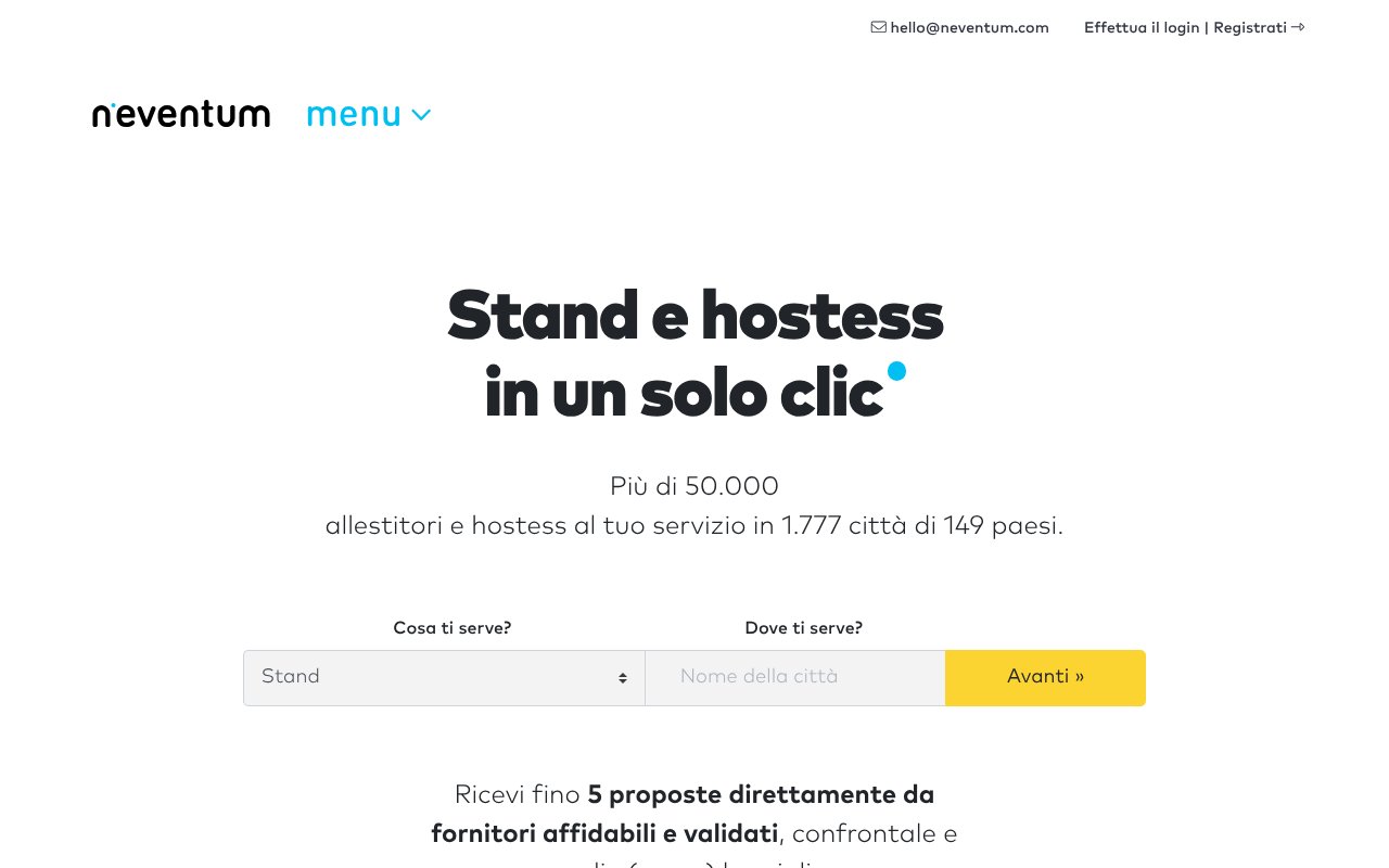 Screenshot of neventum.it