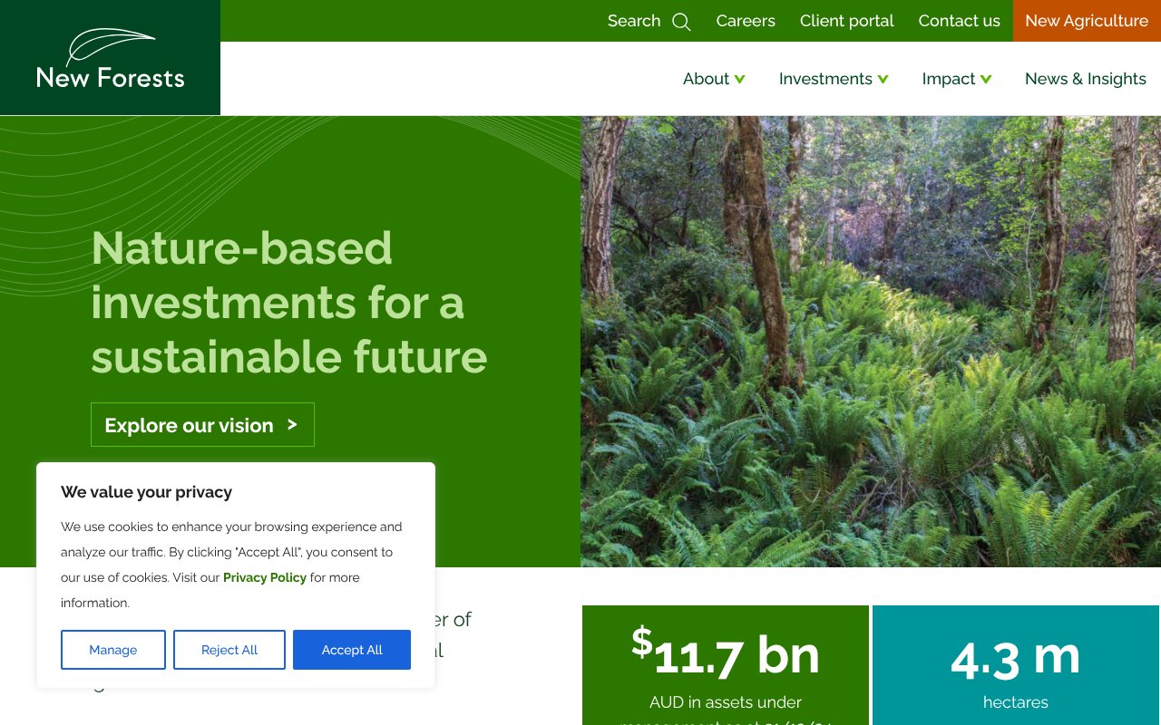 Screenshot of newforests.com