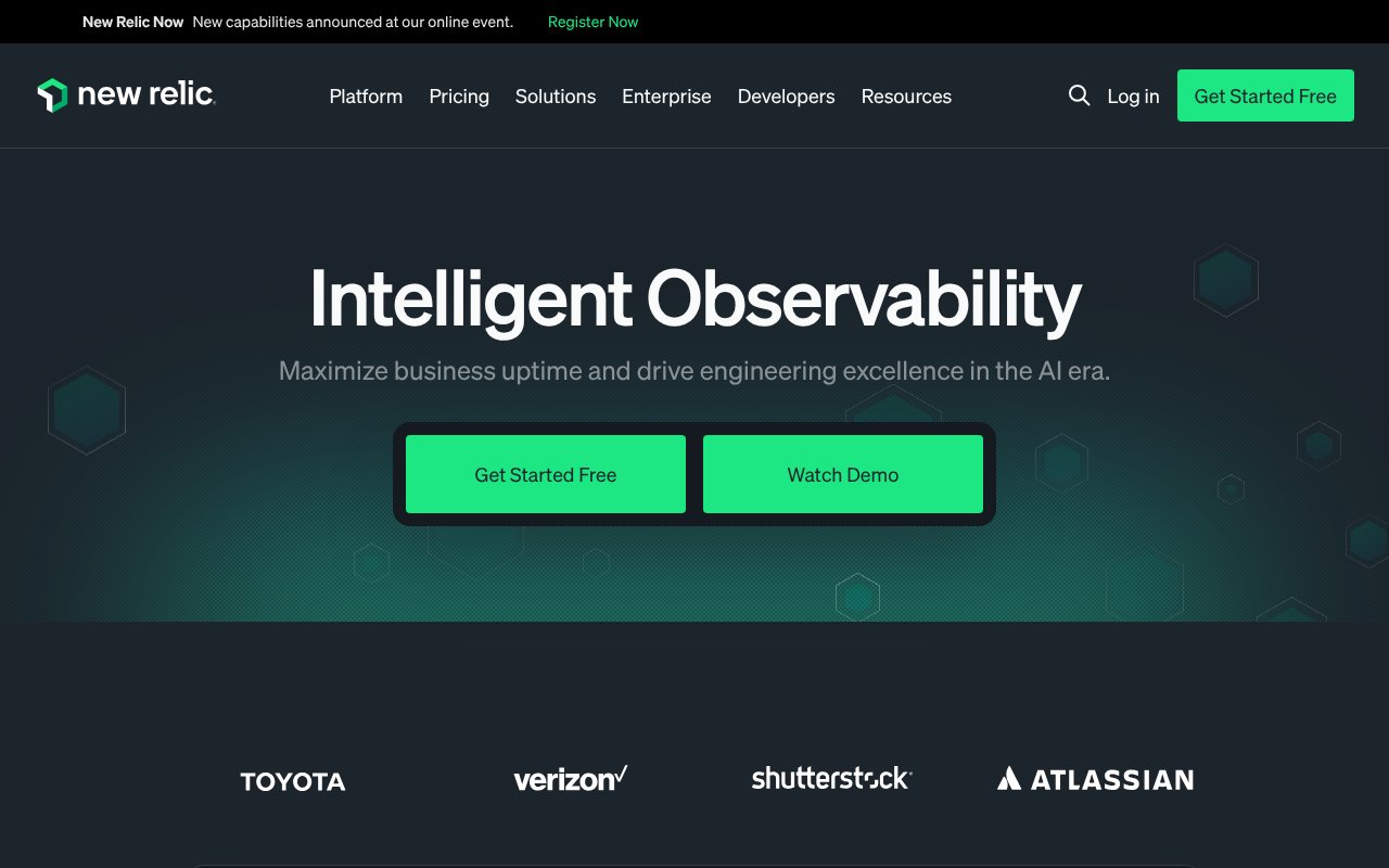Screenshot of newrelic.com