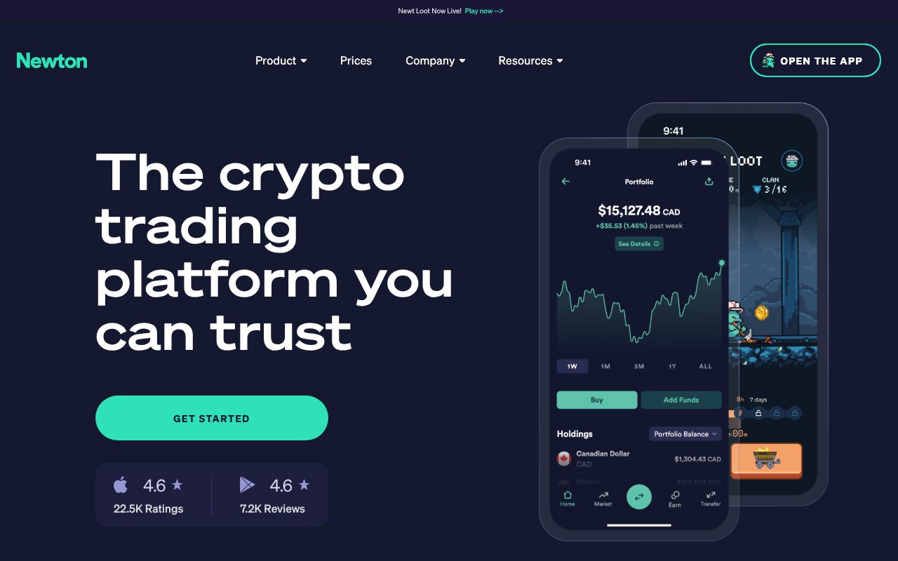 Screenshot of newton.co