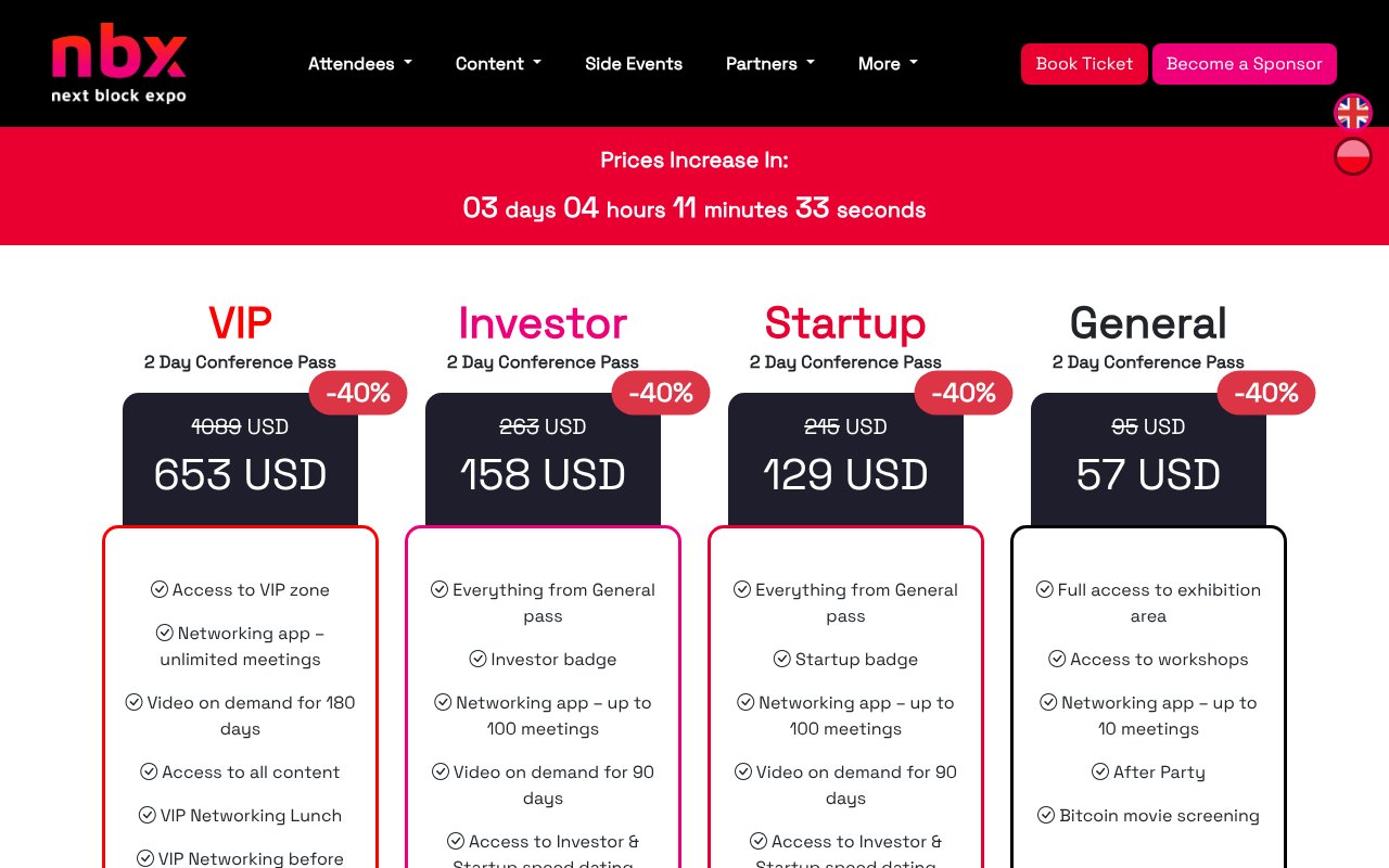 Screenshot of nextblockexpo.com