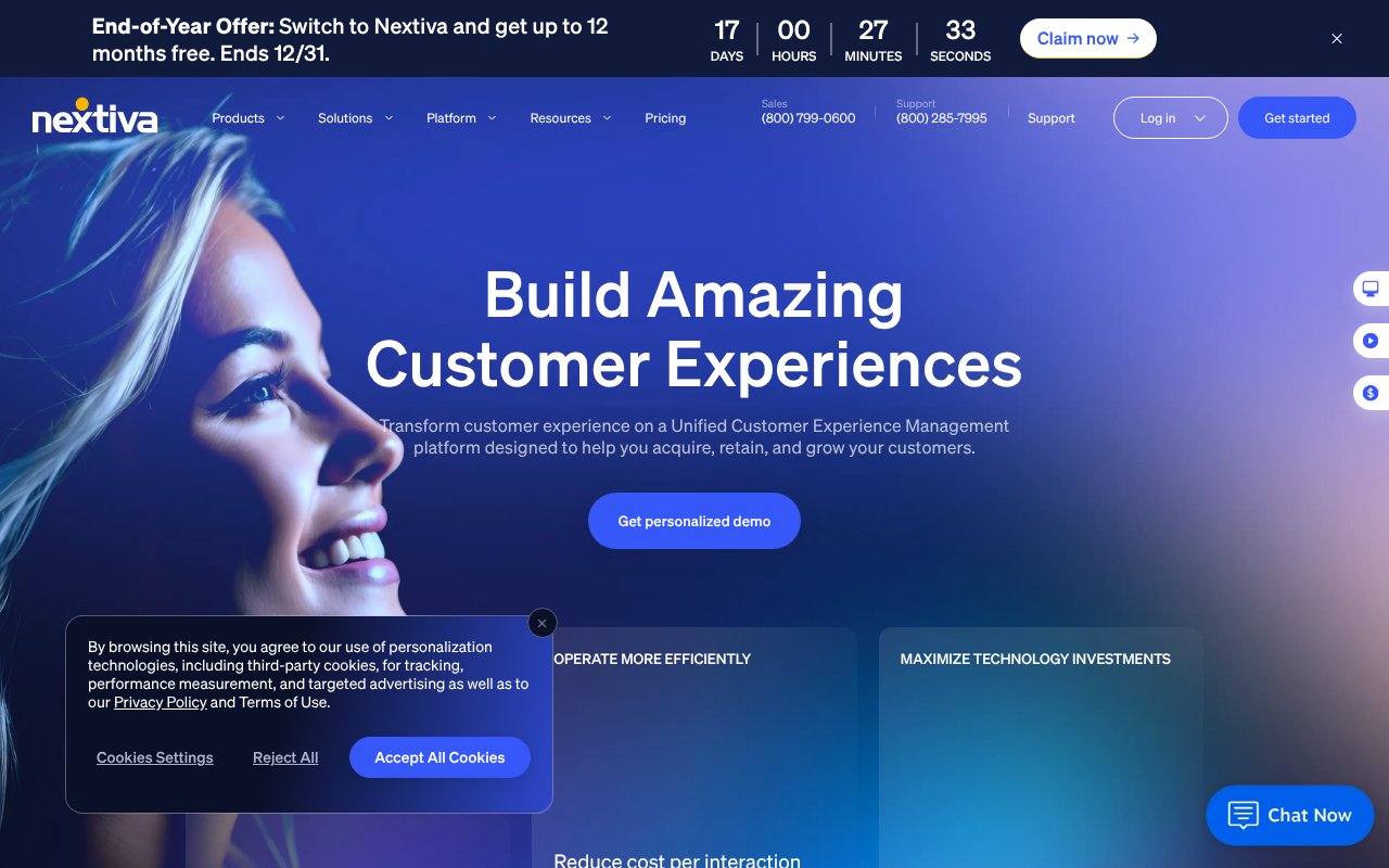Screenshot of nextiva.com