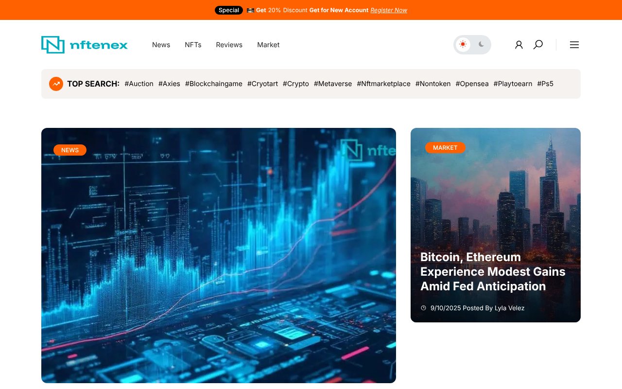 Screenshot of nftenex.com