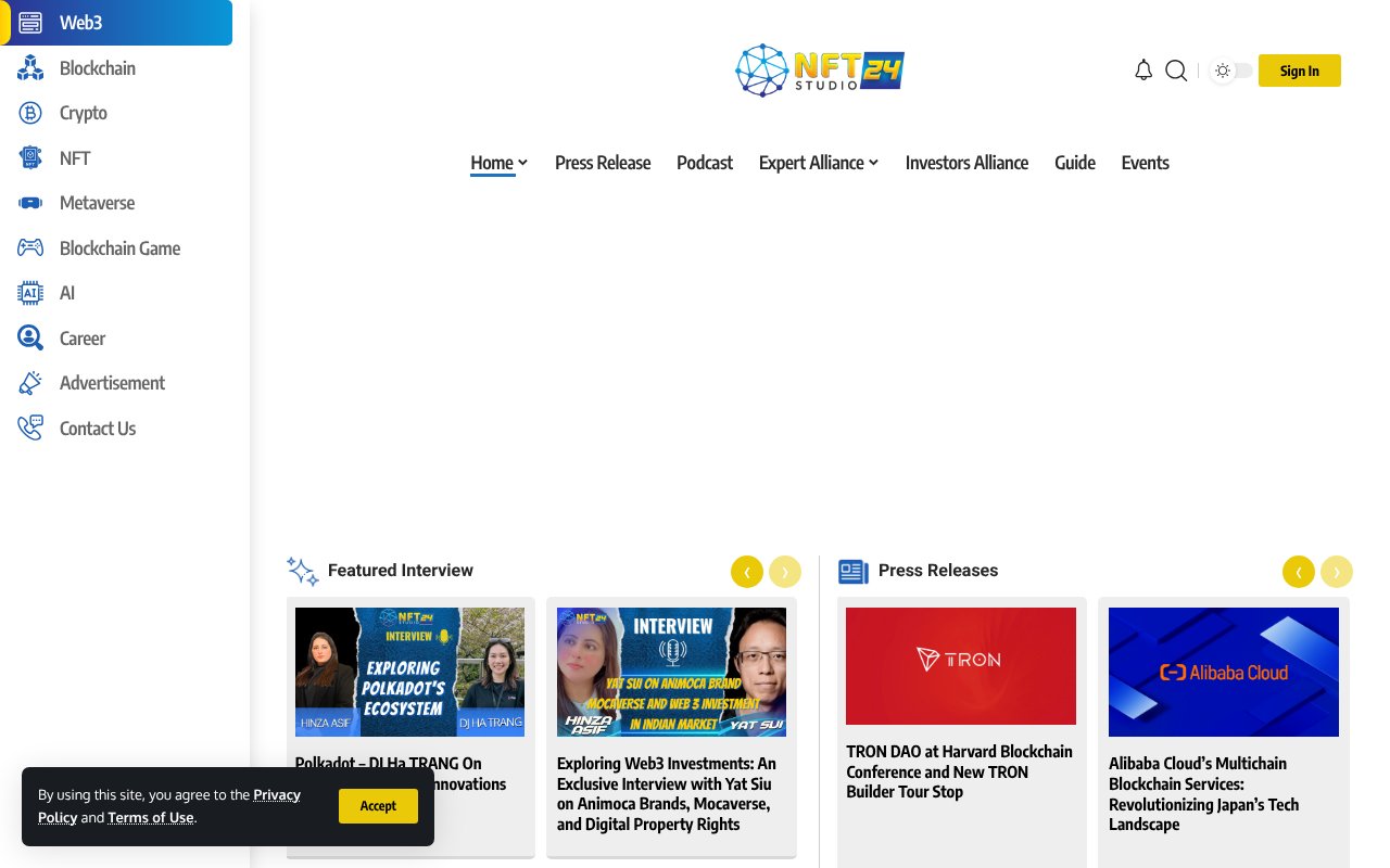 Screenshot of nftstudio24.com