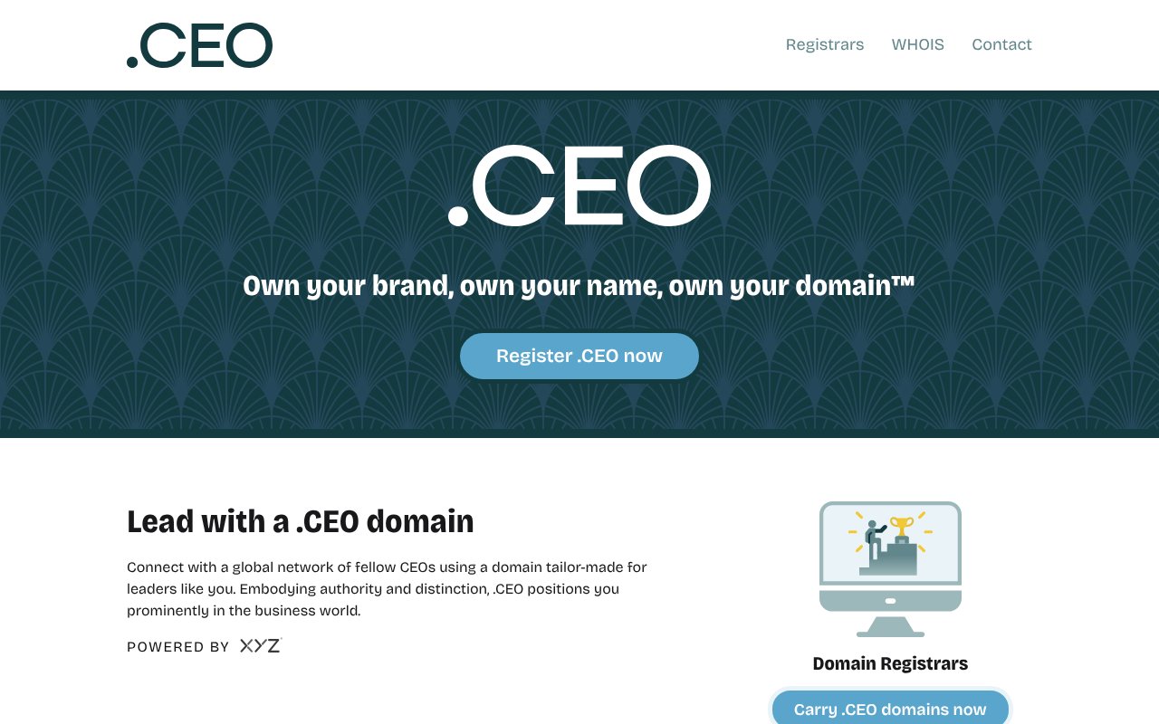 Screenshot of nic.ceo