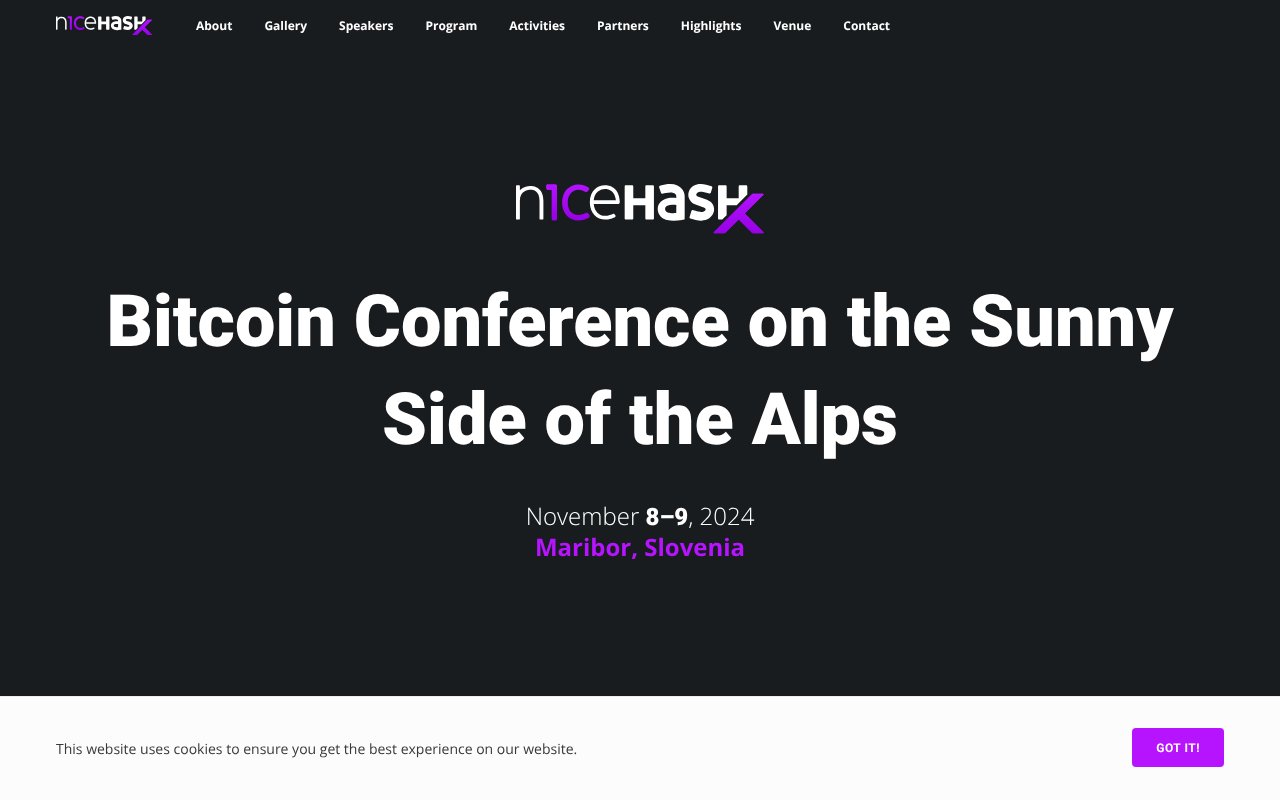 Screenshot of nicehashx.com