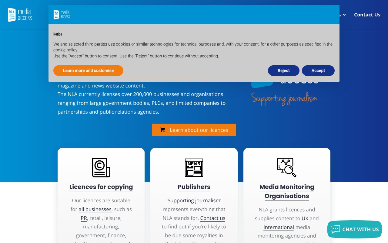 Screenshot of nlamediaaccess.com