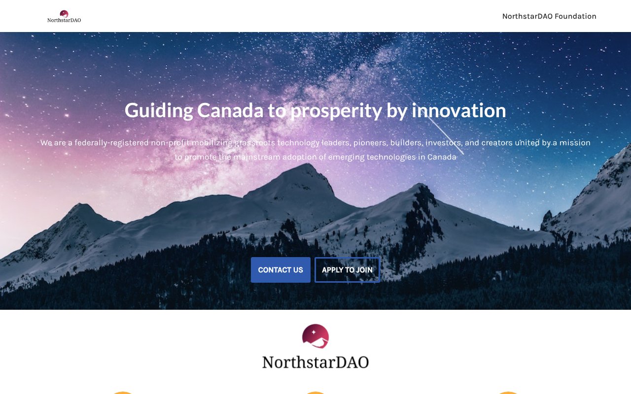 Screenshot of northstardao.com