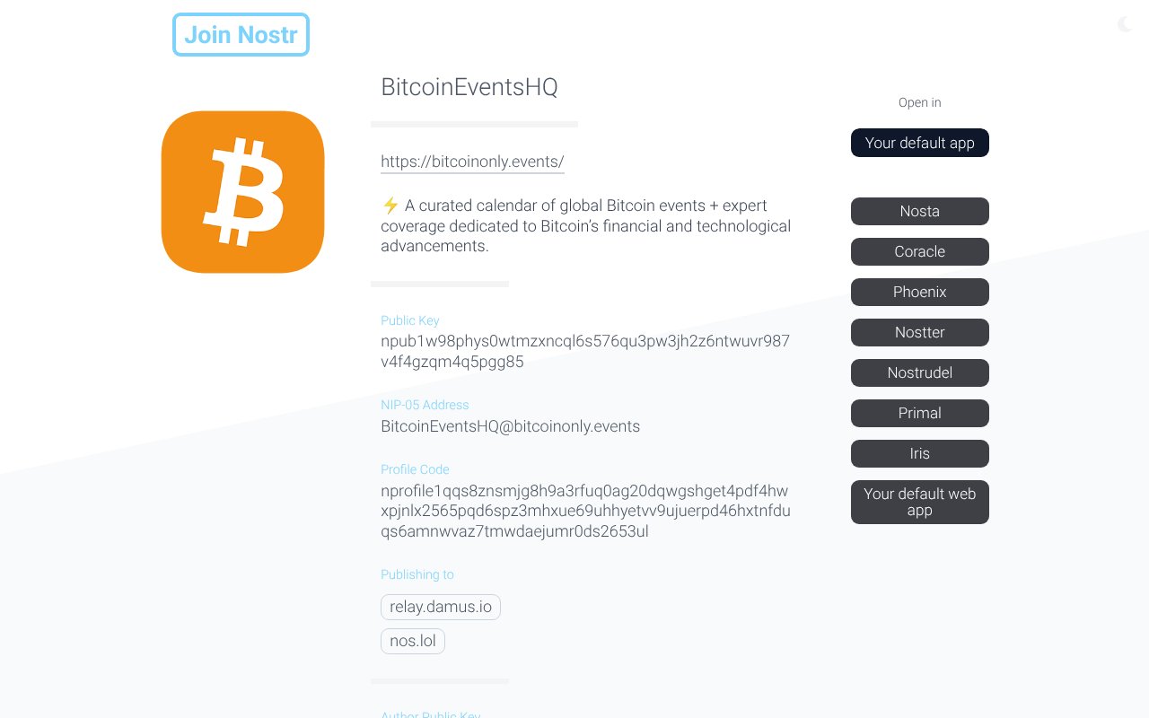 Screenshot of nostr.com