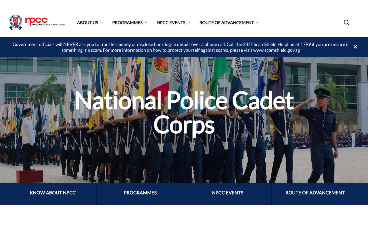 Screenshot of npcc.org.sg