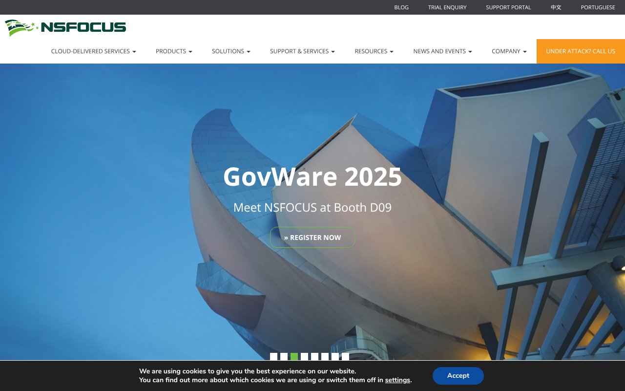 Screenshot of nsfocusglobal.com