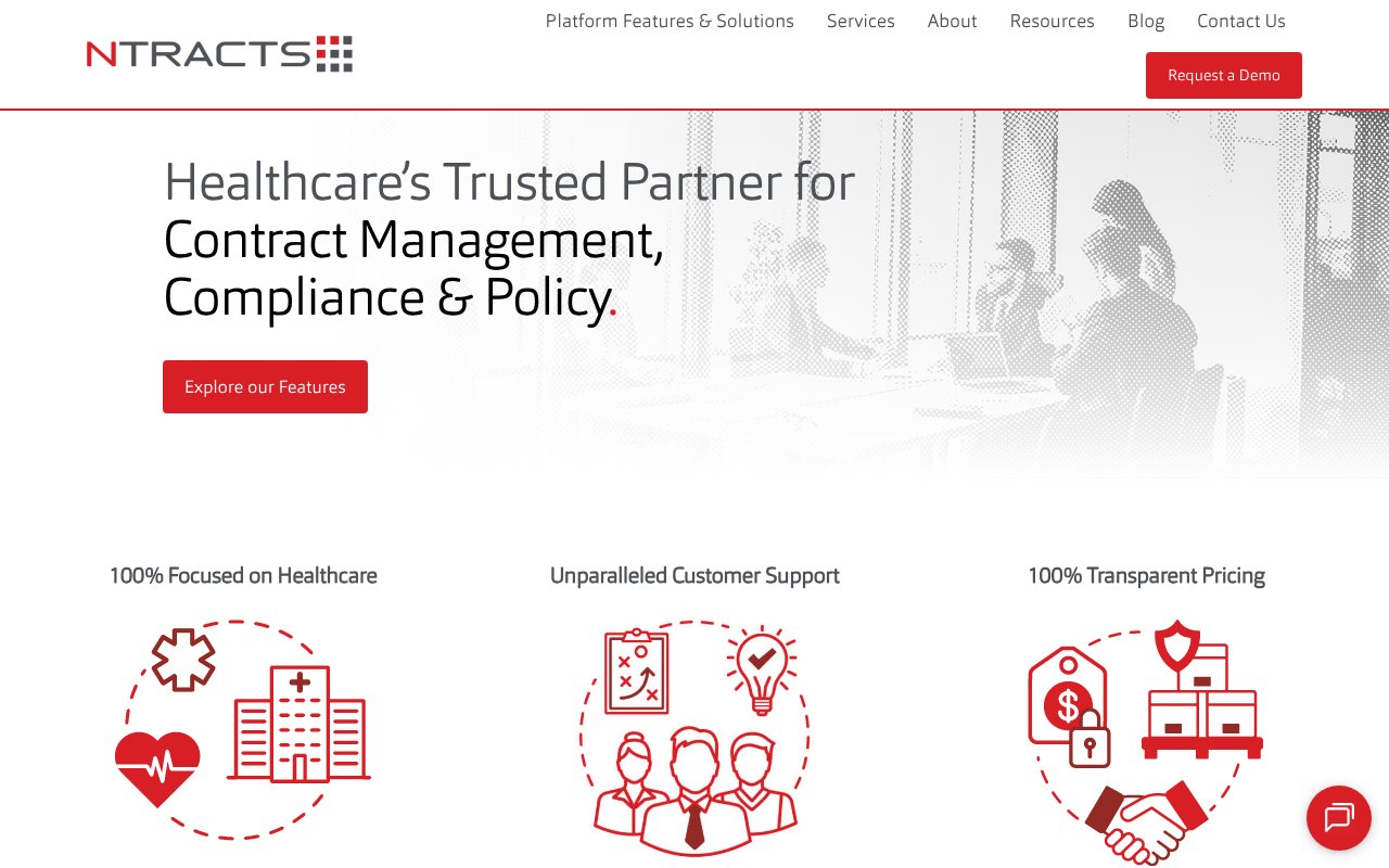 Screenshot of ntracts.com