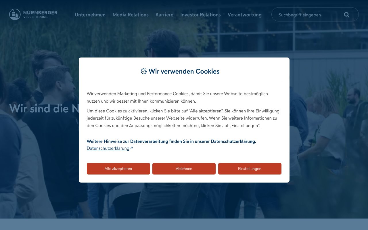 Screenshot of nuernberger.com