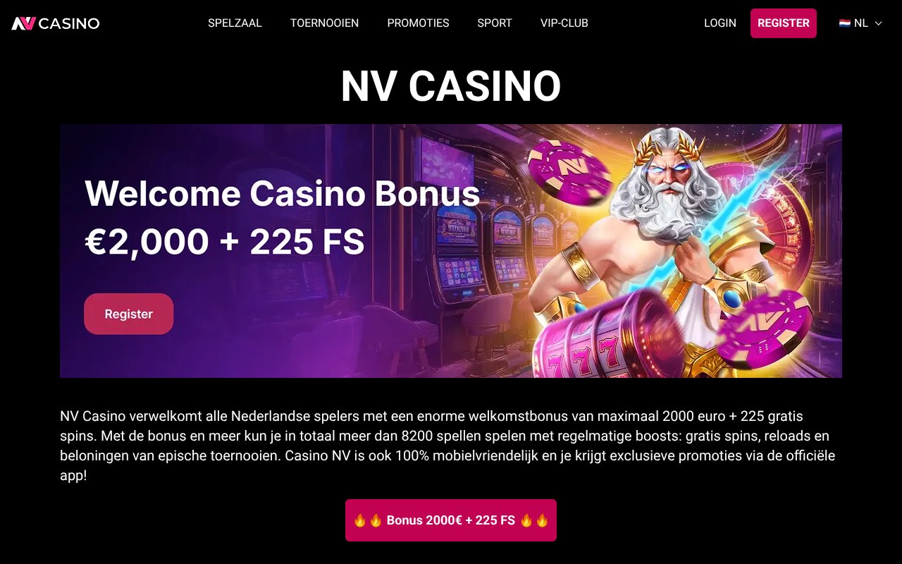 Screenshot of nv-casino.nl
