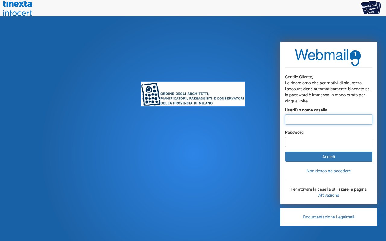 Screenshot of oamilano.it