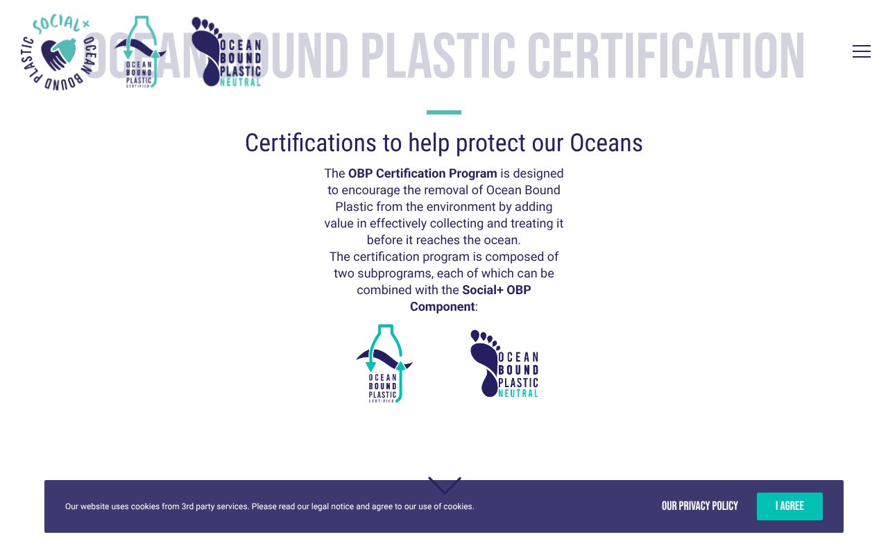 Screenshot of obpcert.org