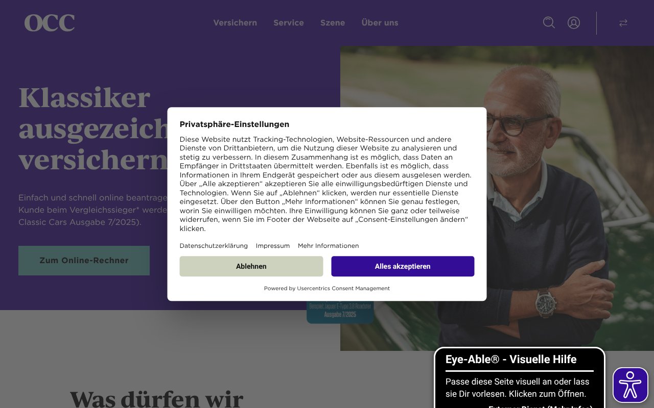 Screenshot of occ.eu
