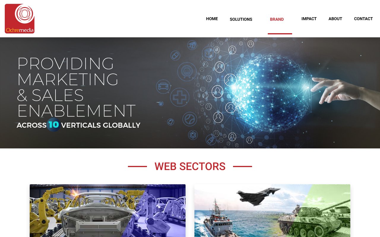 Screenshot of ochre-media.com