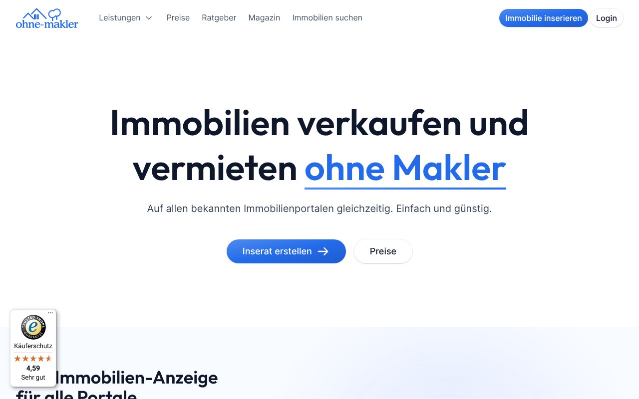 Screenshot of ohne-makler.net