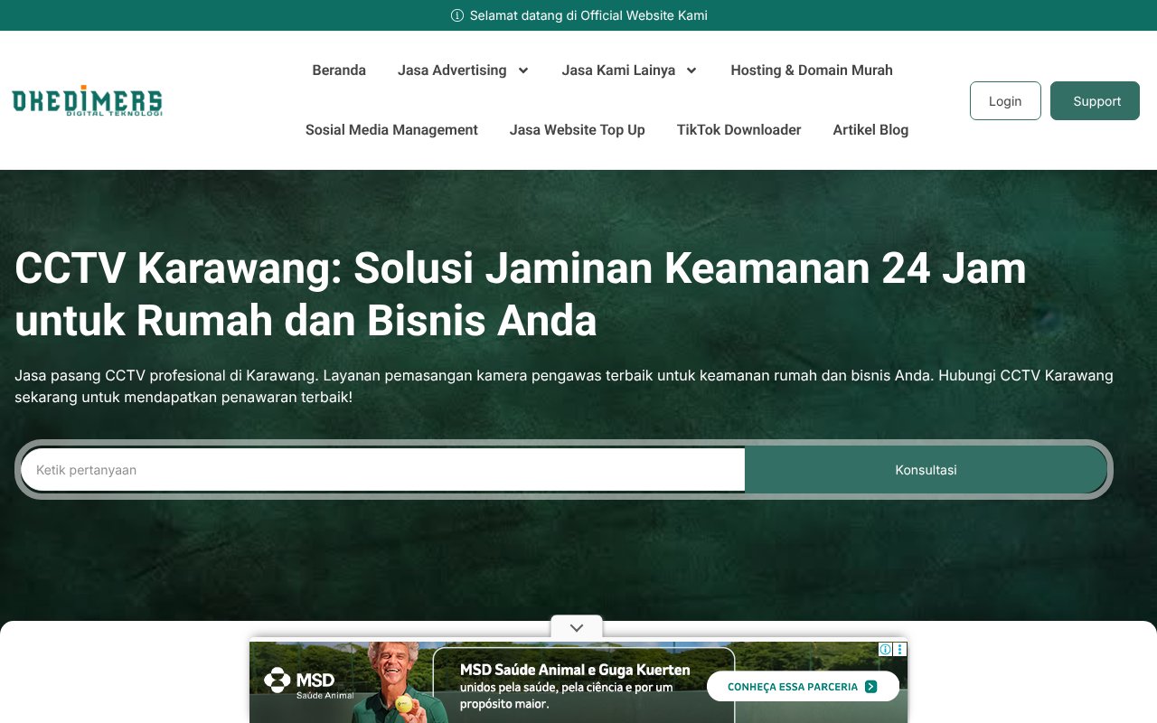 Screenshot of okedimers.com