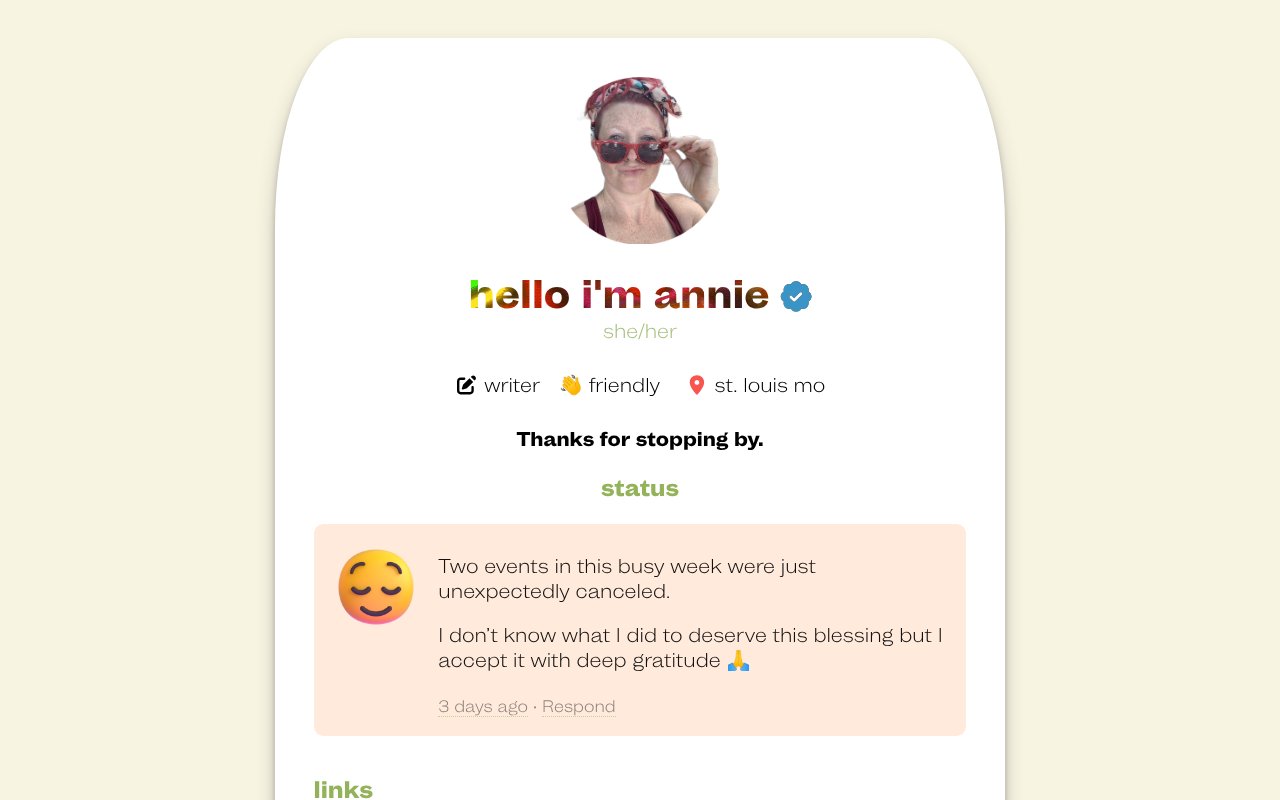 Screenshot of omg.lol