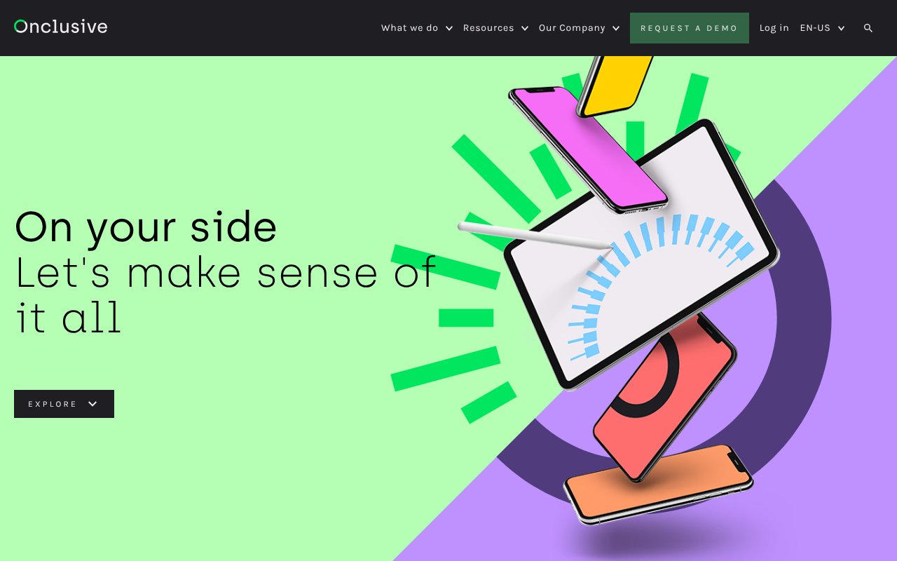 Screenshot of onclusive.com