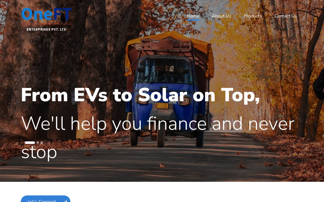 Screenshot of oneft.in