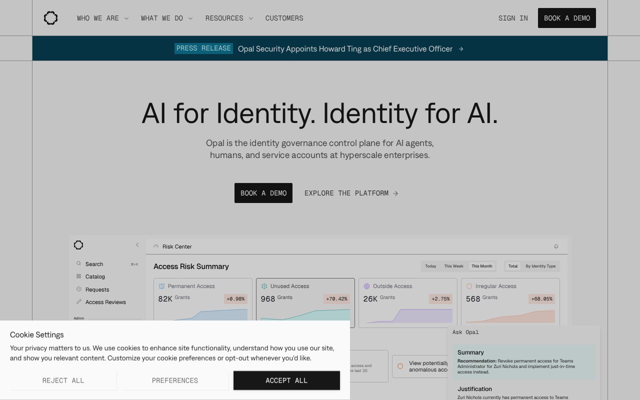 Screenshot of opal.dev