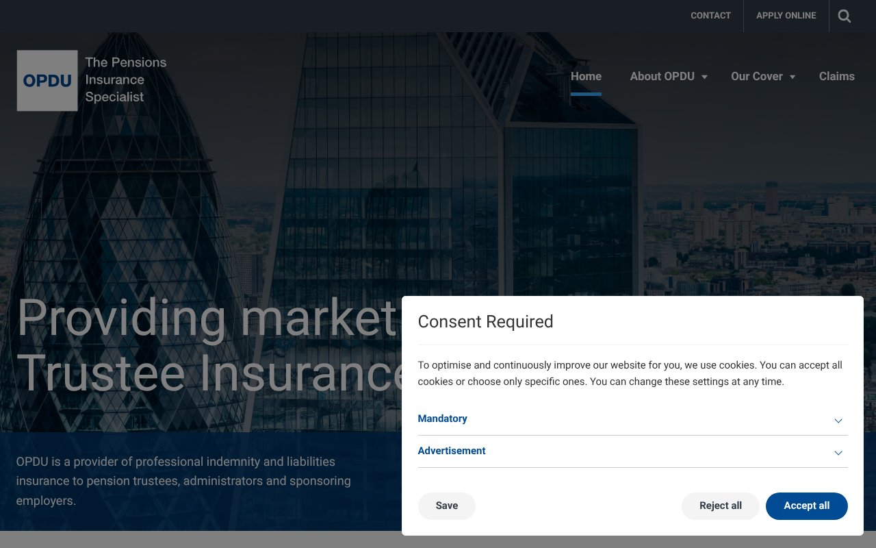 Screenshot of opdu.com