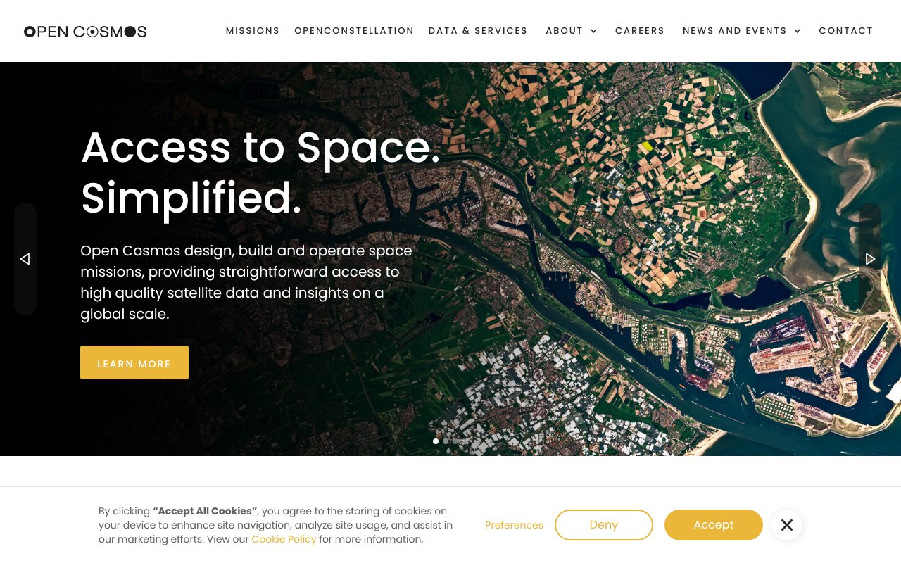 Screenshot of open-cosmos.com