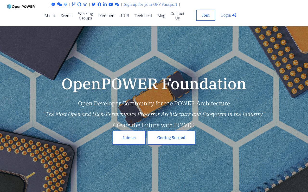 Screenshot of openpowerfoundation.org