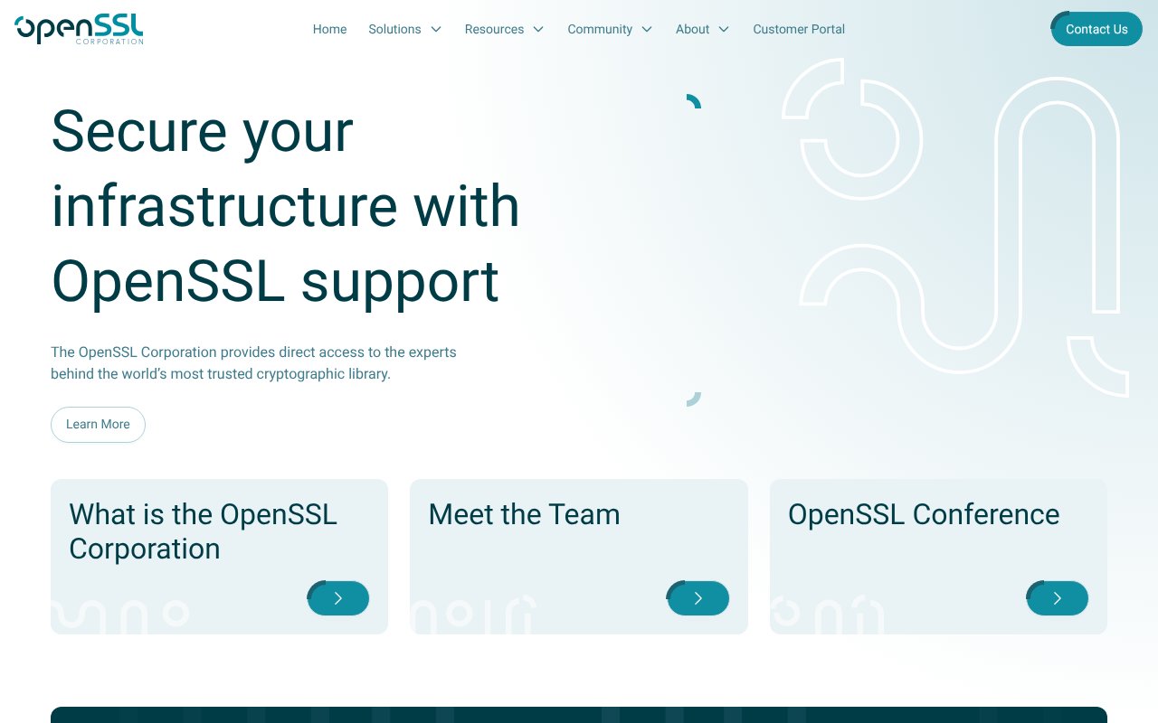Screenshot of openssl-corporation.org