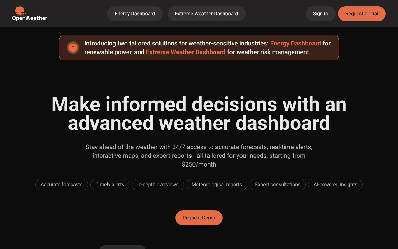 Screenshot of openweather.co.uk