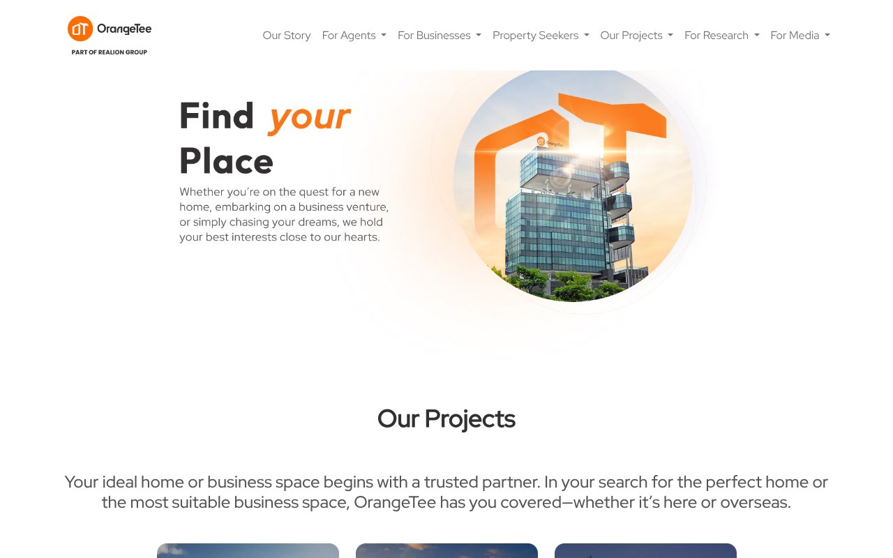 Screenshot of orangetee.com