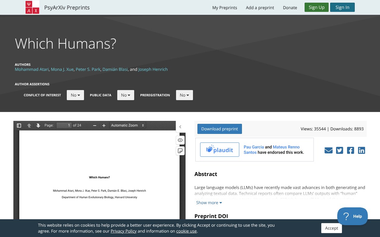 Screenshot of osf.io