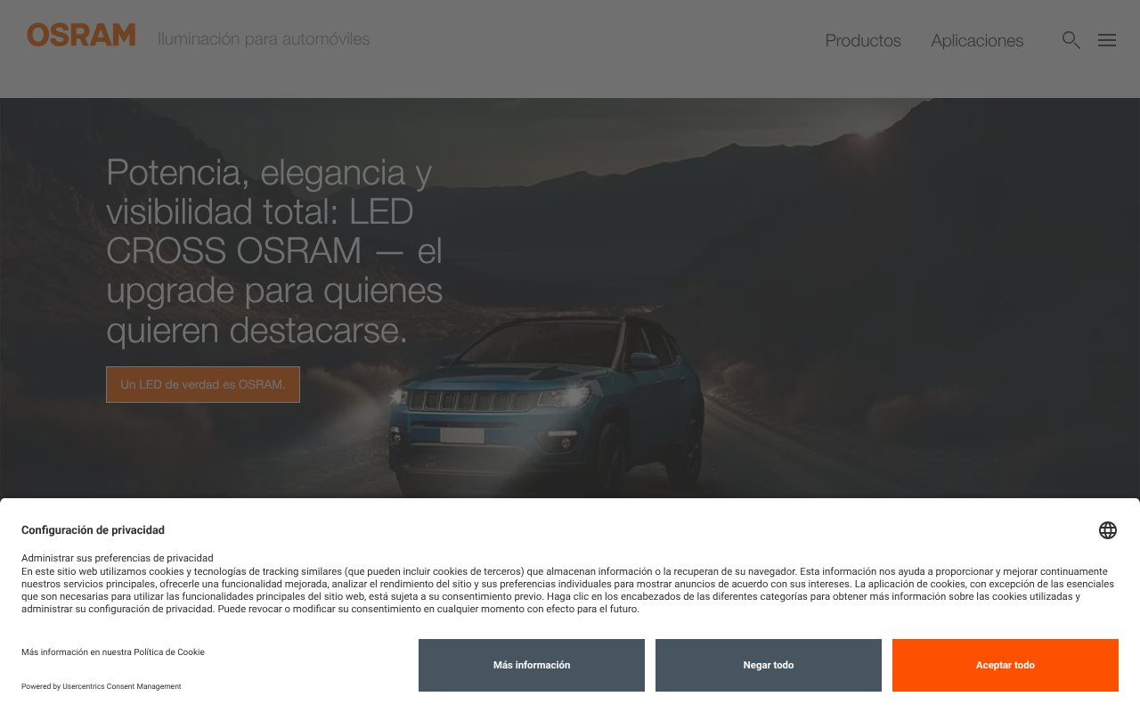 Screenshot of osram-latam.com