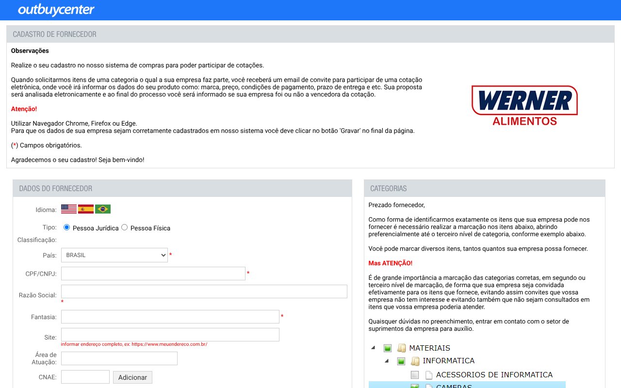 Screenshot of outbuycenter.com.br