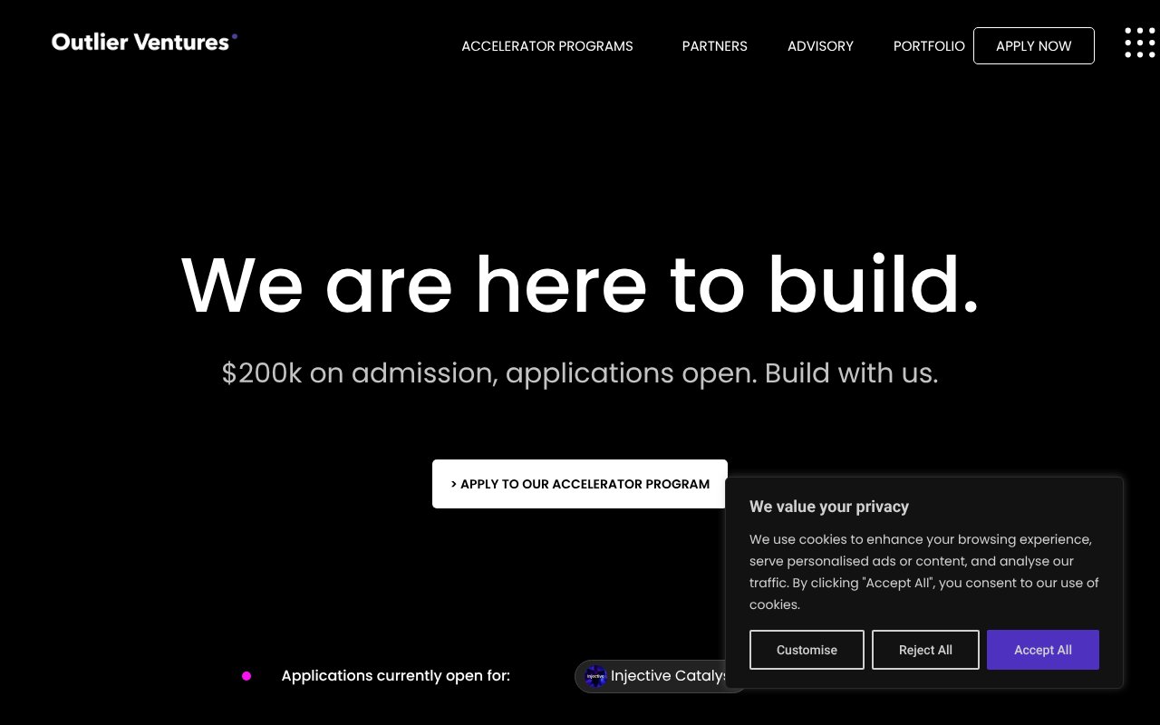 Screenshot of outlierventures.io
