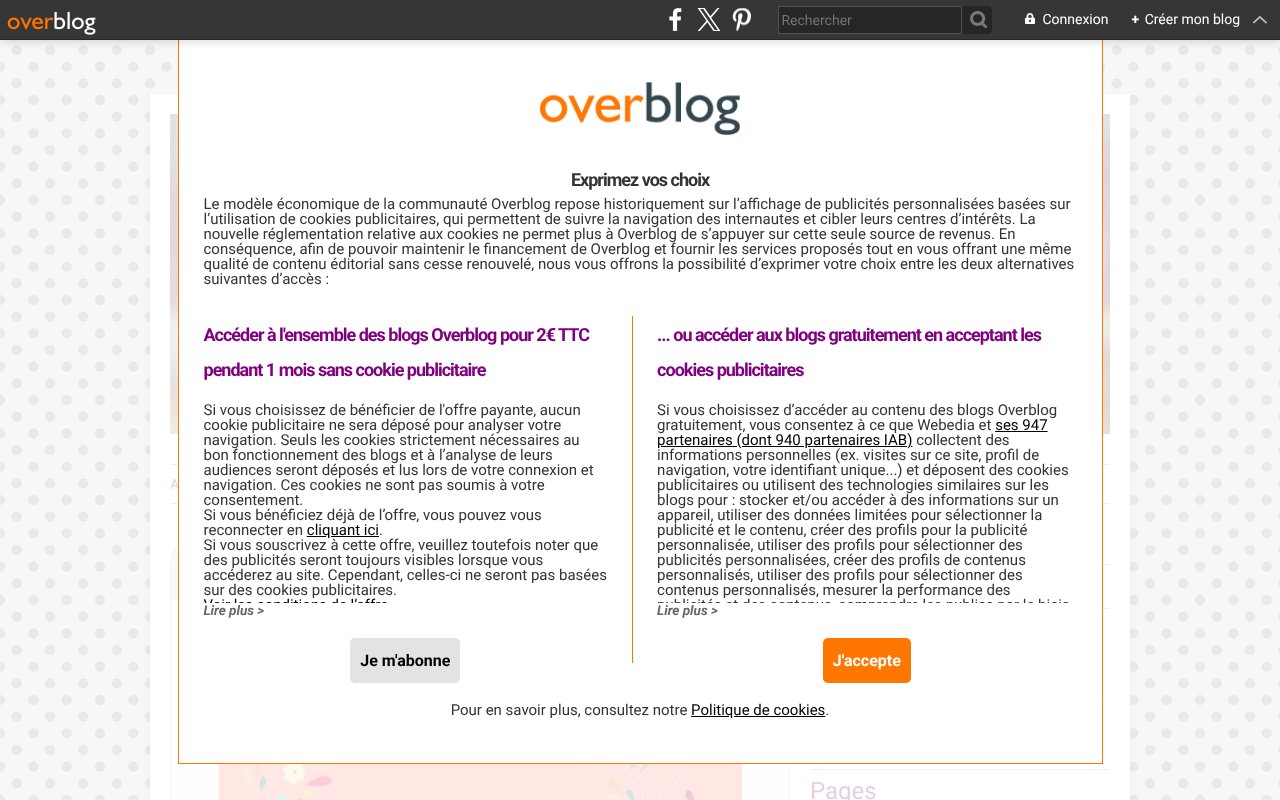 Screenshot of over-blog.fr
